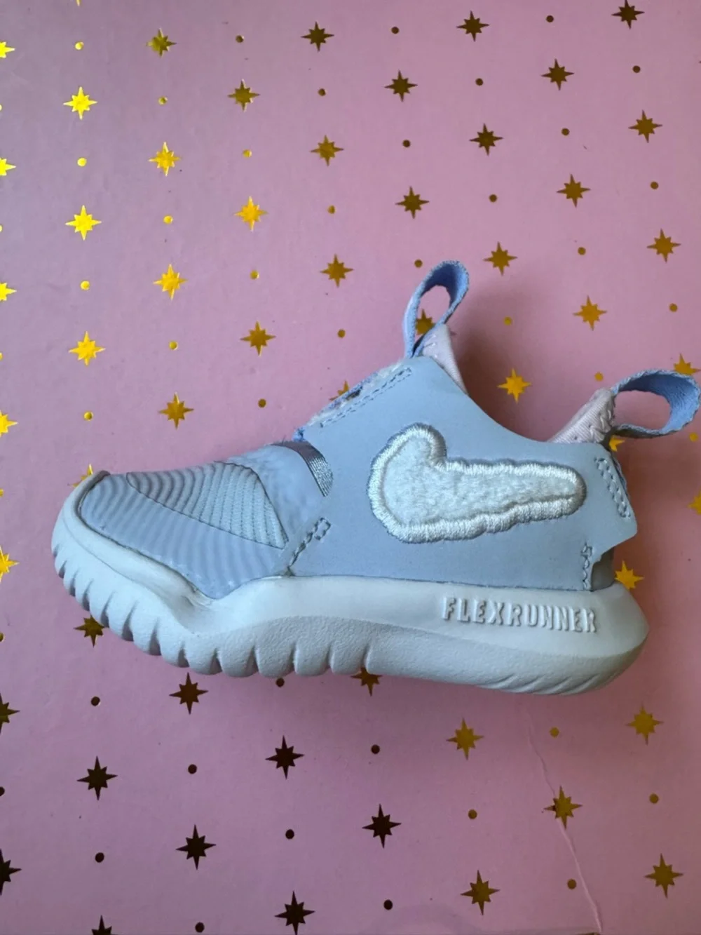 Nike Kids Light Blue & Pink Flex Runner Slip-On Sneakers size baby 3C - Picture 6 of 9